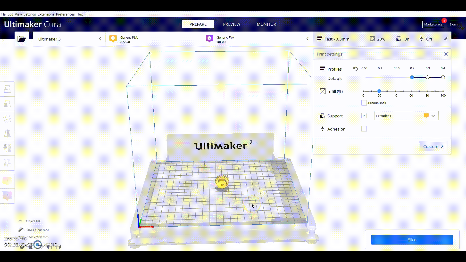 Viewing Controls in Cura