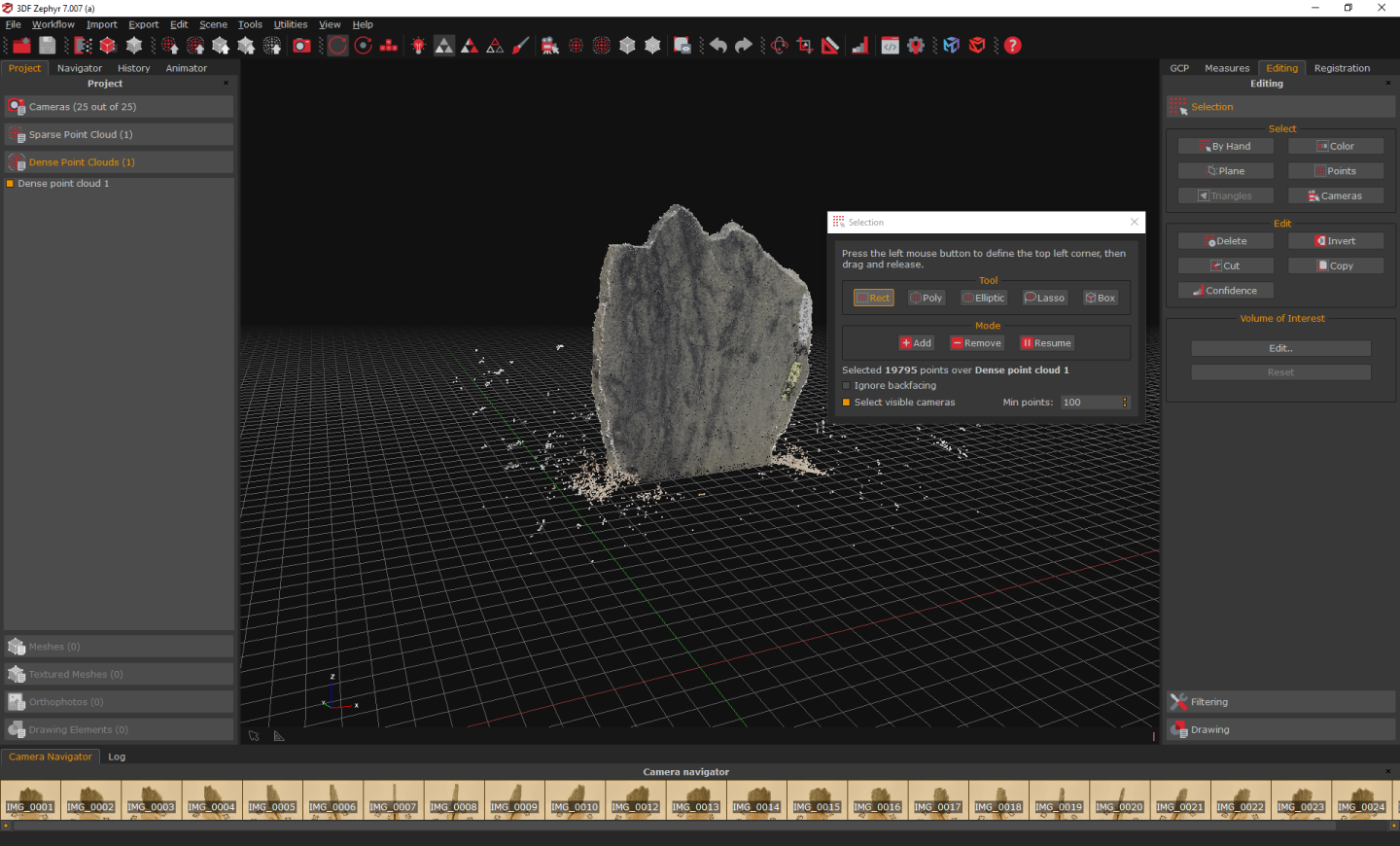 3df zephyr point cloud