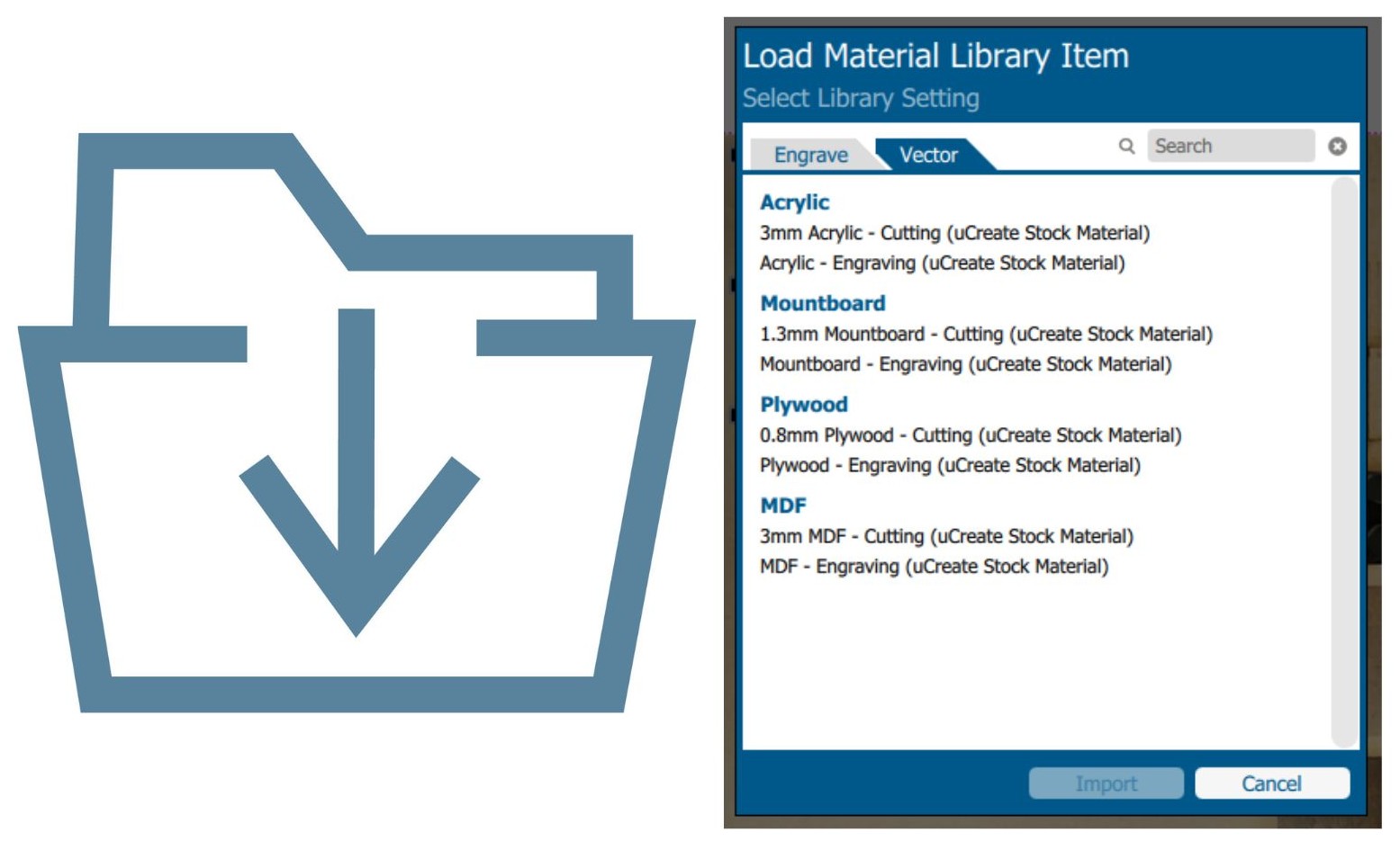 Assigning material settings
