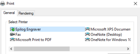Epilog Engraver print driver