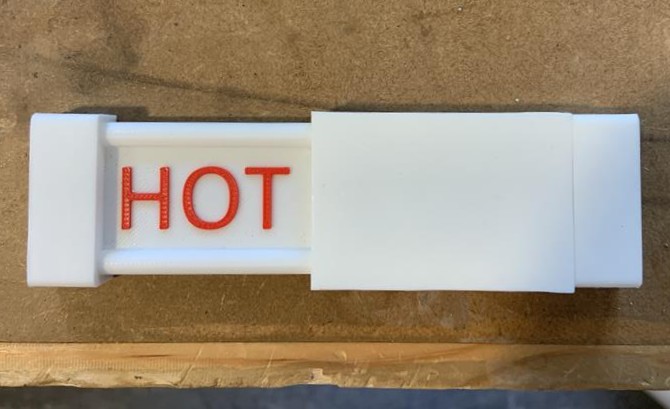 Caster is hot sign