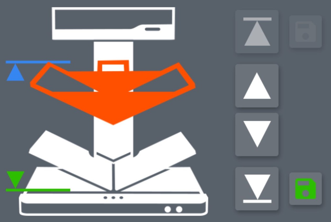 Glassplate move controls