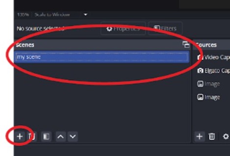 Adding a scene in OBS