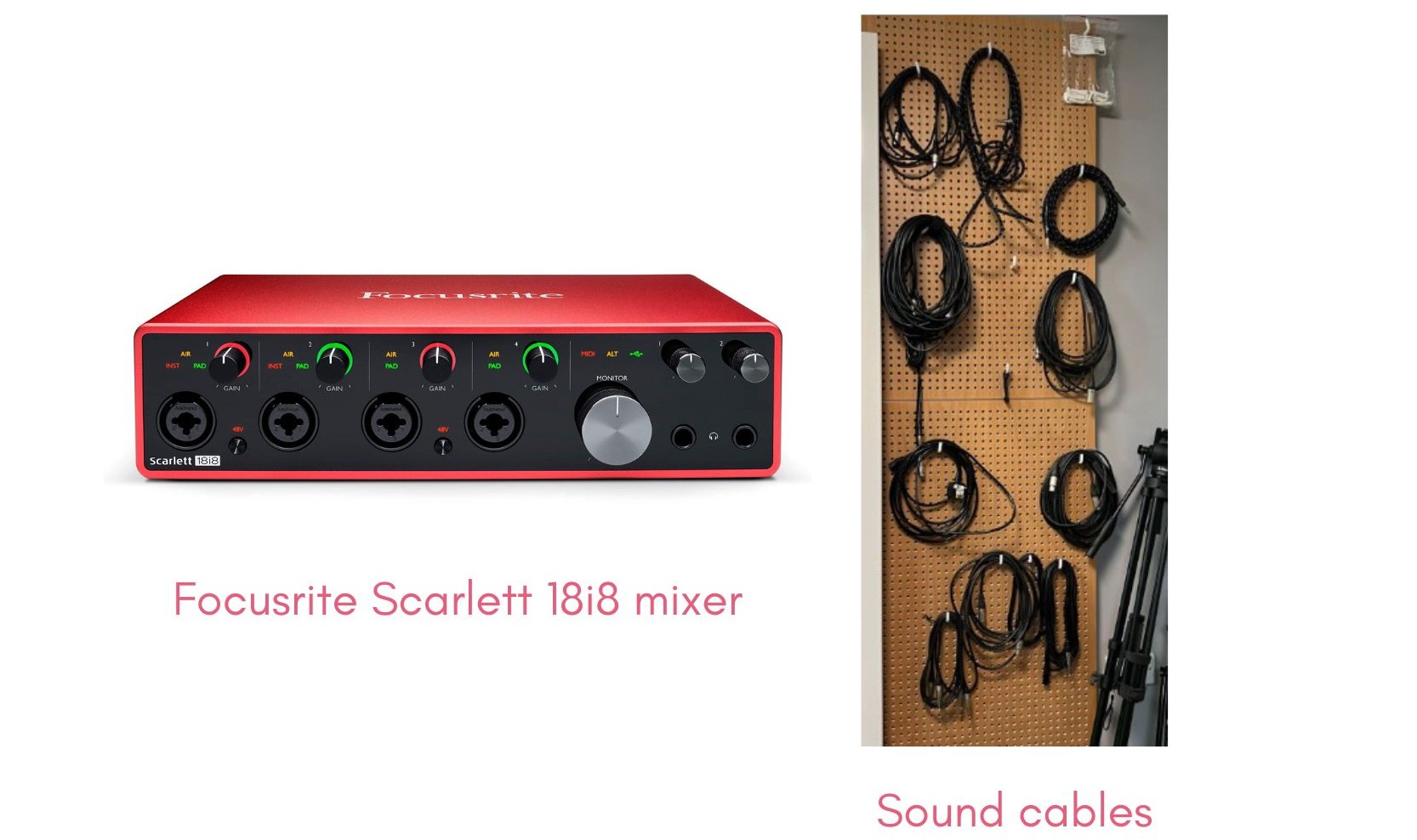 Focusrite and sound cables